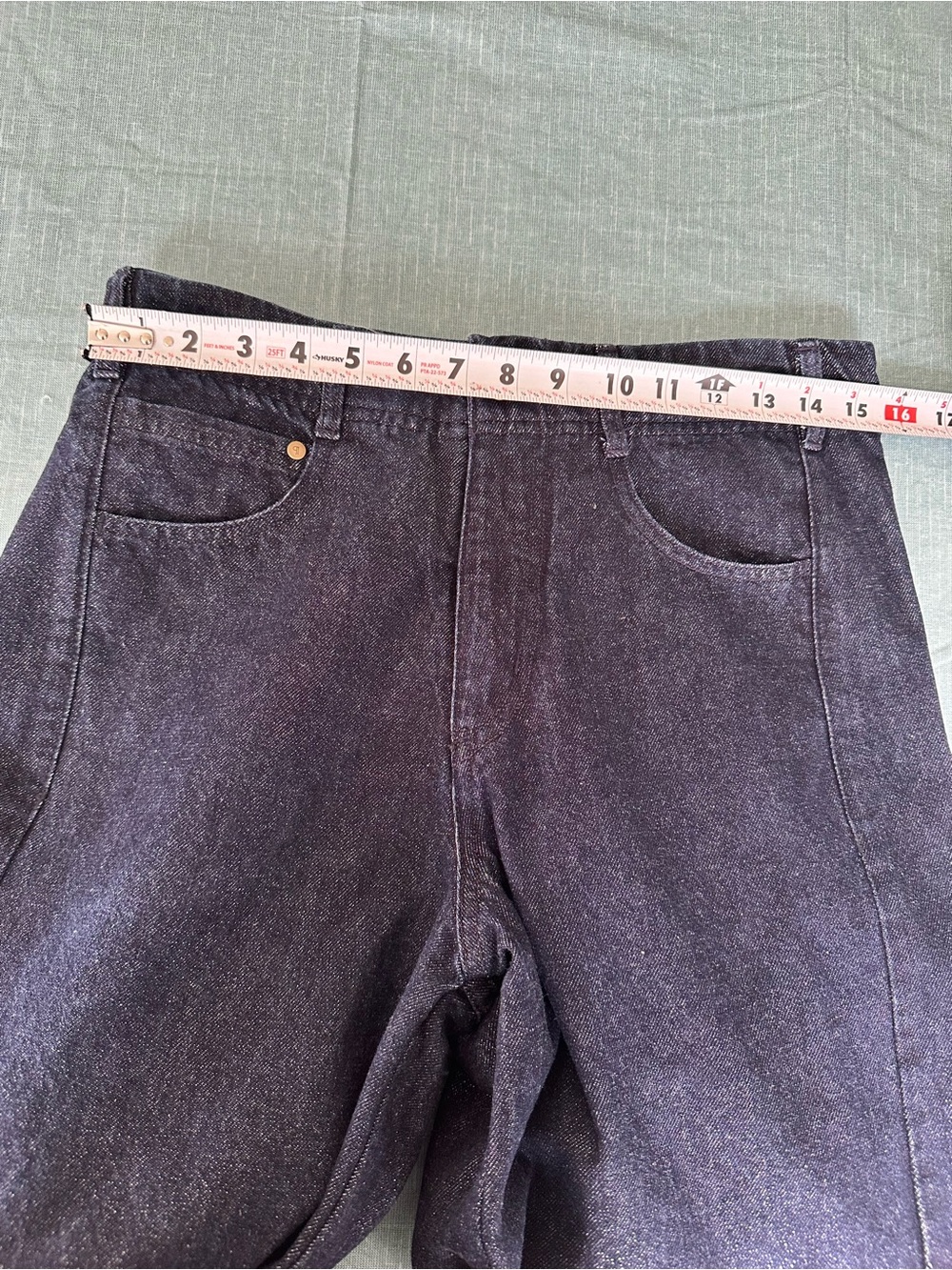 The Adi Mid-Rise Relaxed Flare Pants by Pilcro: Sparkle Edition size 28 - Picture 12 of 15